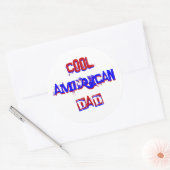 Cool American Dad I Ronde Sticker (Envelop)