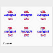 Cool American Dad I Ronde Sticker (Vel)