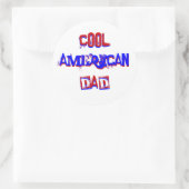 Cool American Dad I Ronde Sticker (Tas)