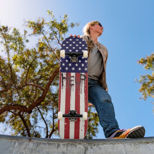 Cool American Flag Help Skateboard! Skateboard (Buiten 1)