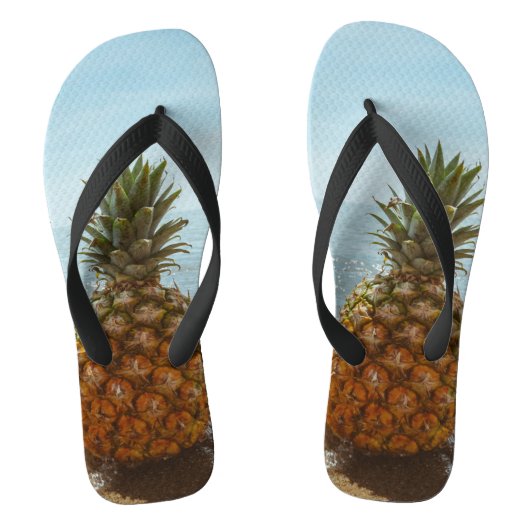 Cool Ananas door het Ocean Afbeelding Teenslippers (Voetbed)