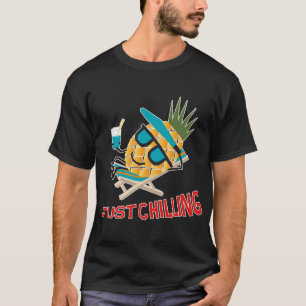 Cool ananas fruit Chilling Grappige Kawaii Zomer T-shirt