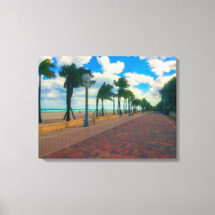 Cool and Breezy in Hollywood Beach Canvas Afdruk
