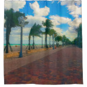 Cool and Breezy in Hollywood Beach Douchegordijn (Voorkant)