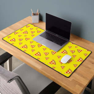 Cool and fun pizza slices pattern neon yellow