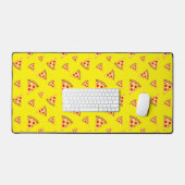 Cool and fun pizza slices pattern neon yellow (Clavier et souris)