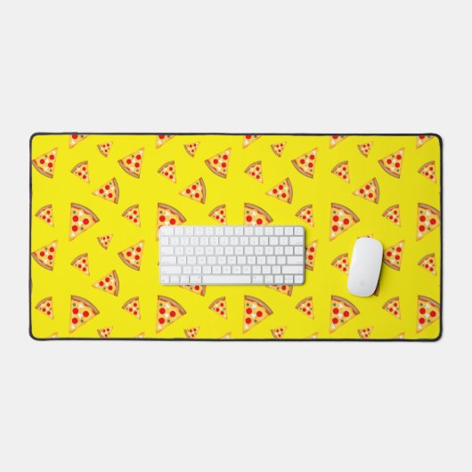 Cool and fun pizza slices pattern neon yellow (Clavier et souris)