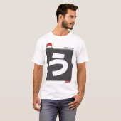 Cool and stylish Japanese Hiragana T-shirt "う" (Devant entier)
