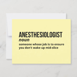 Cool Anesthesiologist Definition Briefkaart
