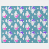 Cool Animal Pattern - Comic Eenhoorn 3 Fleece Deken (Voorkant (Horizontaal))