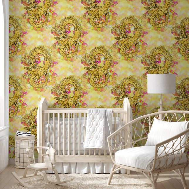 Cool Animal Pattern - Draken 11 Behang (Kinderen)