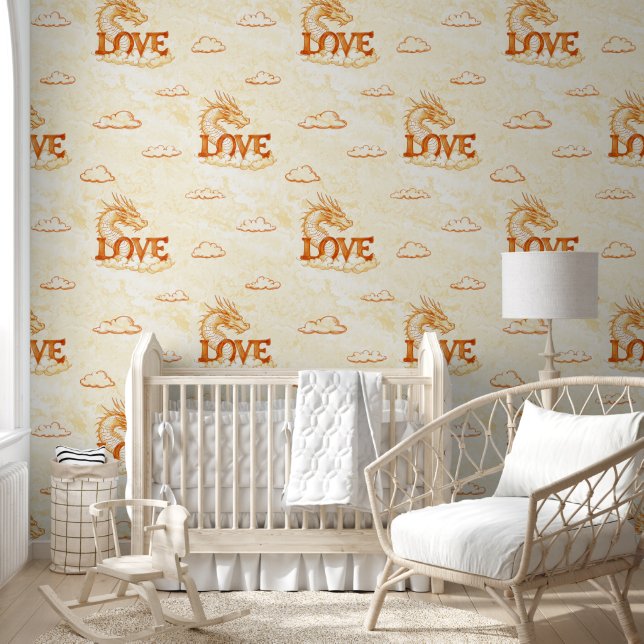 Cool Animal Pattern - Draken 8 Behang (Kinderen)