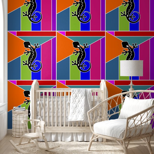 Cool Animal Pattern - GEKKO 2 Behang (Kinderen)