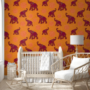 Cool Animal Pattern - Olifant 1 Behang