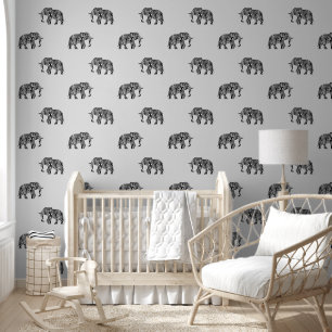 Cool Animal Pattern - Olifant 3 Behang