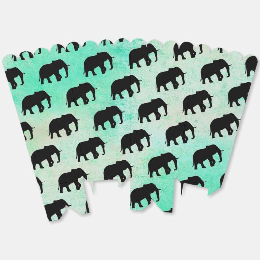 Cool Animal Pattern - Olifant 5a Bedankdoosjes (Ongevouwen)