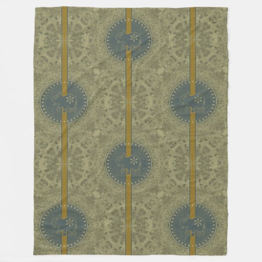 Cool Animal Pattern - Olifant 6 Fleece Deken (Voorkant)