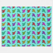 Cool Animal Pattern - Olifant 8 Fleece Deken (Voorkant (Horizontaal))
