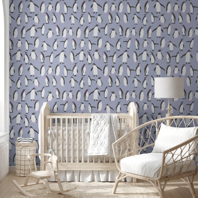 Cool Animal Pattern - Pinguïn 1 Behang (Kinderen)