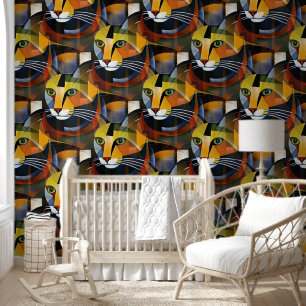 Cool Animal Pattern - Schattige Cats 2 Behang