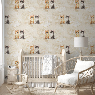 Cool Animal Pattern - Schattige Cats 5 Behang