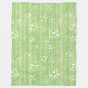 Cool Animal Pattern - Schattigee katten 9 Fleece Deken