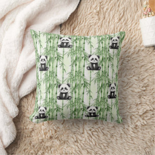 Cool Animal Pattern - Schattigee Panda 1 Kussen