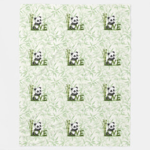 Cool Animal Pattern - Schattigee Panda 2 Fleece Deken
