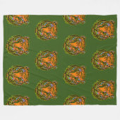 Cool Animal Pattern - Tijgerkop 1 Fleece Deken (Voorkant (Horizontaal))