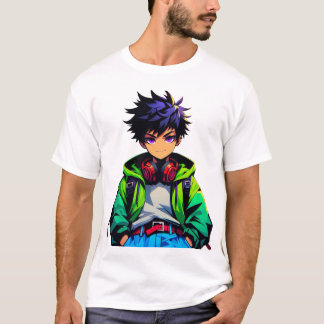 Cool Anime Boy Art T-shirt