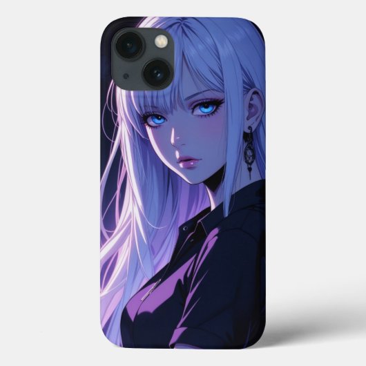 Cool Anime Girl avec coque iphone de cheveux en ar (Verso)
