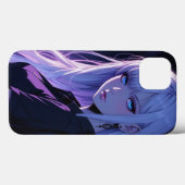 Cool Anime Girl avec coque iphone de cheveux en ar (Verso (horizontal))