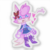 Cool Anthro Animal Version 2 Laptop Sticker (Voorkant)