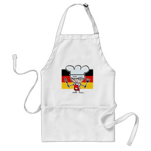 Cool apron met duitse cartoon van kok standaard schort