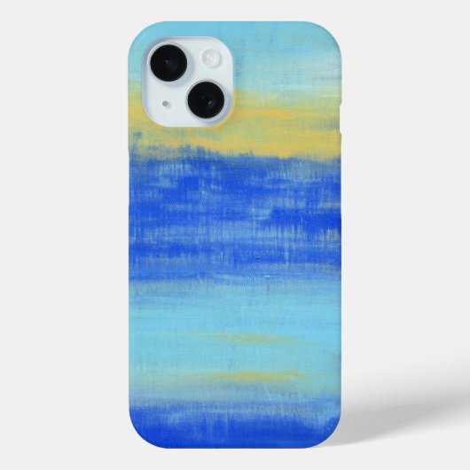 Cool Aqua Blue Turquiose Nautische Abstract Case-Mate iPhone Case (Achterkant)