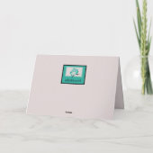 Cool Aqua Rose Bonne carte de fête des mères (Dos)