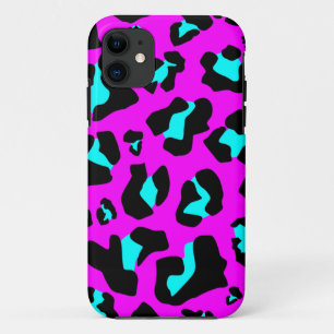 Cool Aqua/Roze luipaard Afdrukken - iPhone 5 Hoesj 11 Hoesje