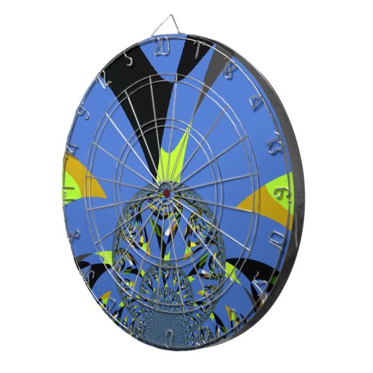 Cool Arches met Fractal Spheres Art Design Dartbord (Voorkant Rechts)