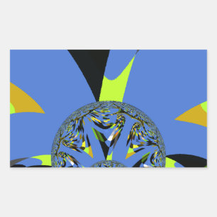 Cool Arches met Fractal Spheres Art Design Rechthoekige Sticker