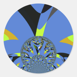 Cool Arches met Fractal Spheres Art Design Ronde Sticker