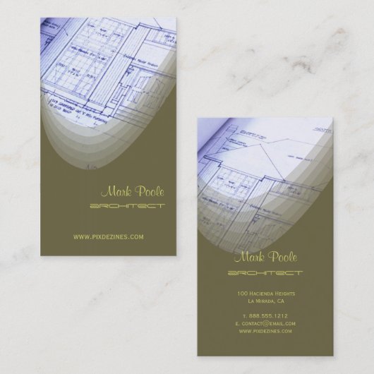 Cool, architectes cartes de visite (Devant / Derrière)