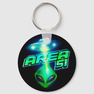 Cool Area 51 Buitenaards Ruimteschip Sleutelhanger