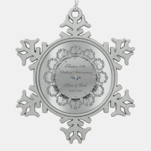 Cool Argent Floral Ornements Mariage Anniversaire