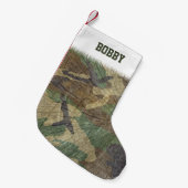 Cool Army Green Camo Pattern Kleine Kerstsok (Voorkant (Hangend))