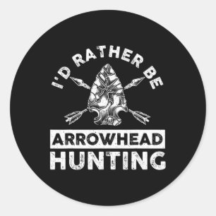 Cool Arrowhad-ontwerp voor mannen Arrowiad Hunt Ronde Sticker