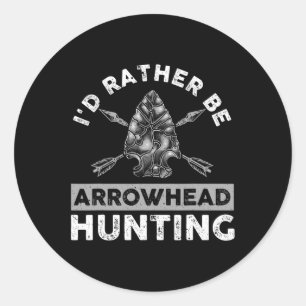 Cool Arrowhad-ontwerp voor mannen Arrowiad Hunt Ronde Sticker
