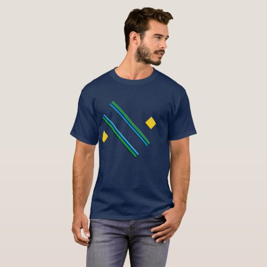 Cool Art abstract Vector Design mannen T-shirt (Voorkant volledig)