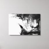 Cool Art Abstract zwart wit gezicht vrouw Canvas Afdruk (Voorkant)