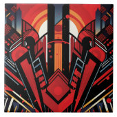 Cool art deco stijl tegeltje (Voorkant)