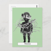 Cool Art Doll Briefkaart (Voorkant / Achterkant)